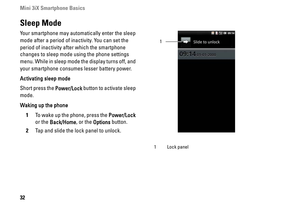 Sleep mode | Dell MINI 3IX User Manual | Page 34 / 145