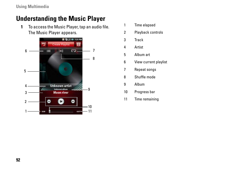 Understanding the music player | Dell MINI 3IX User Manual | Page 94 / 145