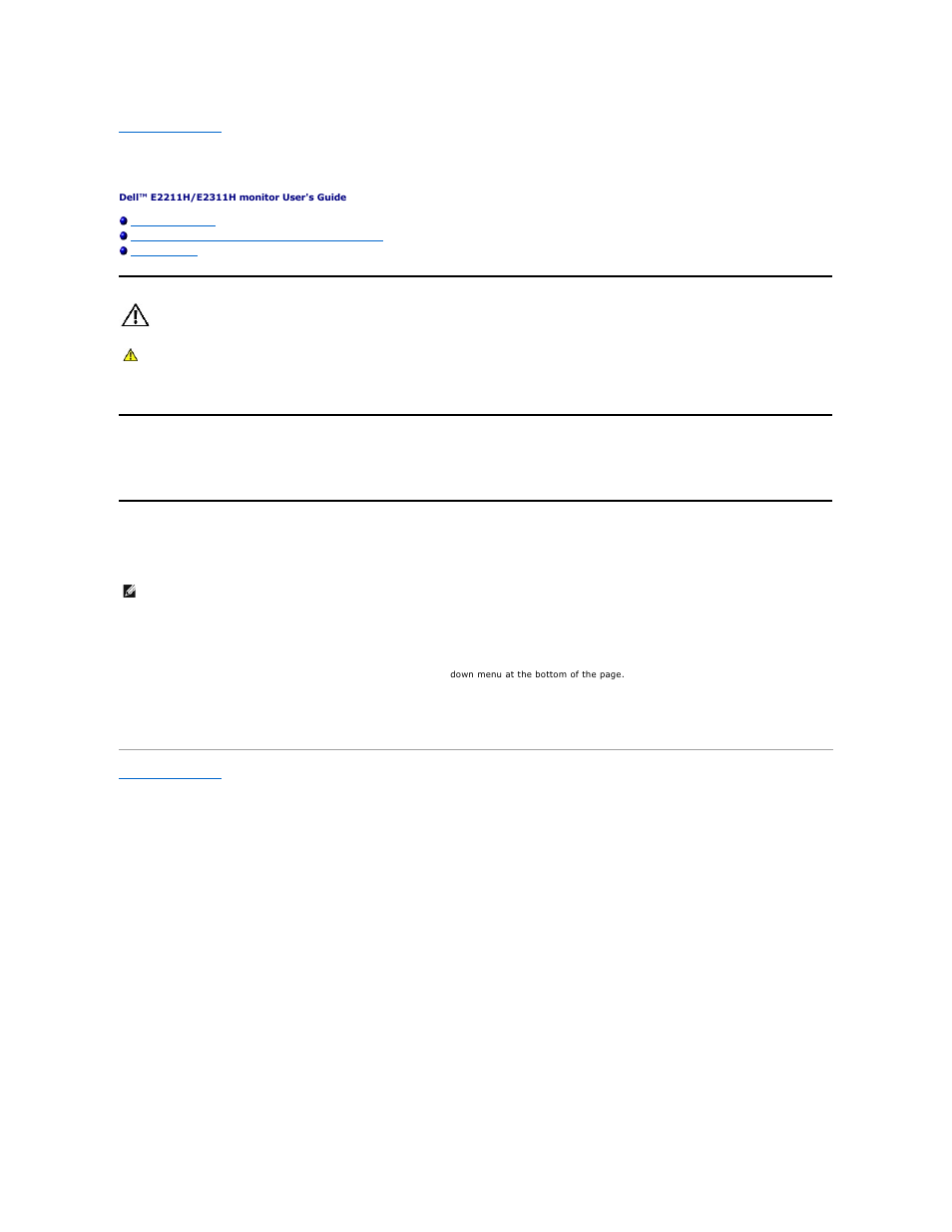 Appendix, Warning: safety instructions, Contacting dell | Dell E2211H Monitor User Manual | Page 11 / 33