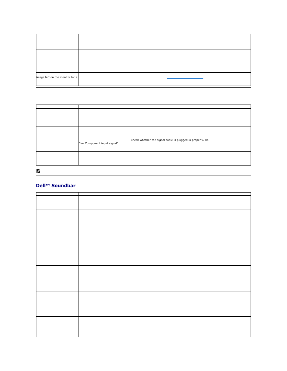 Product specific problems, Dell soundbar problems, Dell™ soundbar problems | Dell E2211H Monitor User Manual | Page 32 / 33