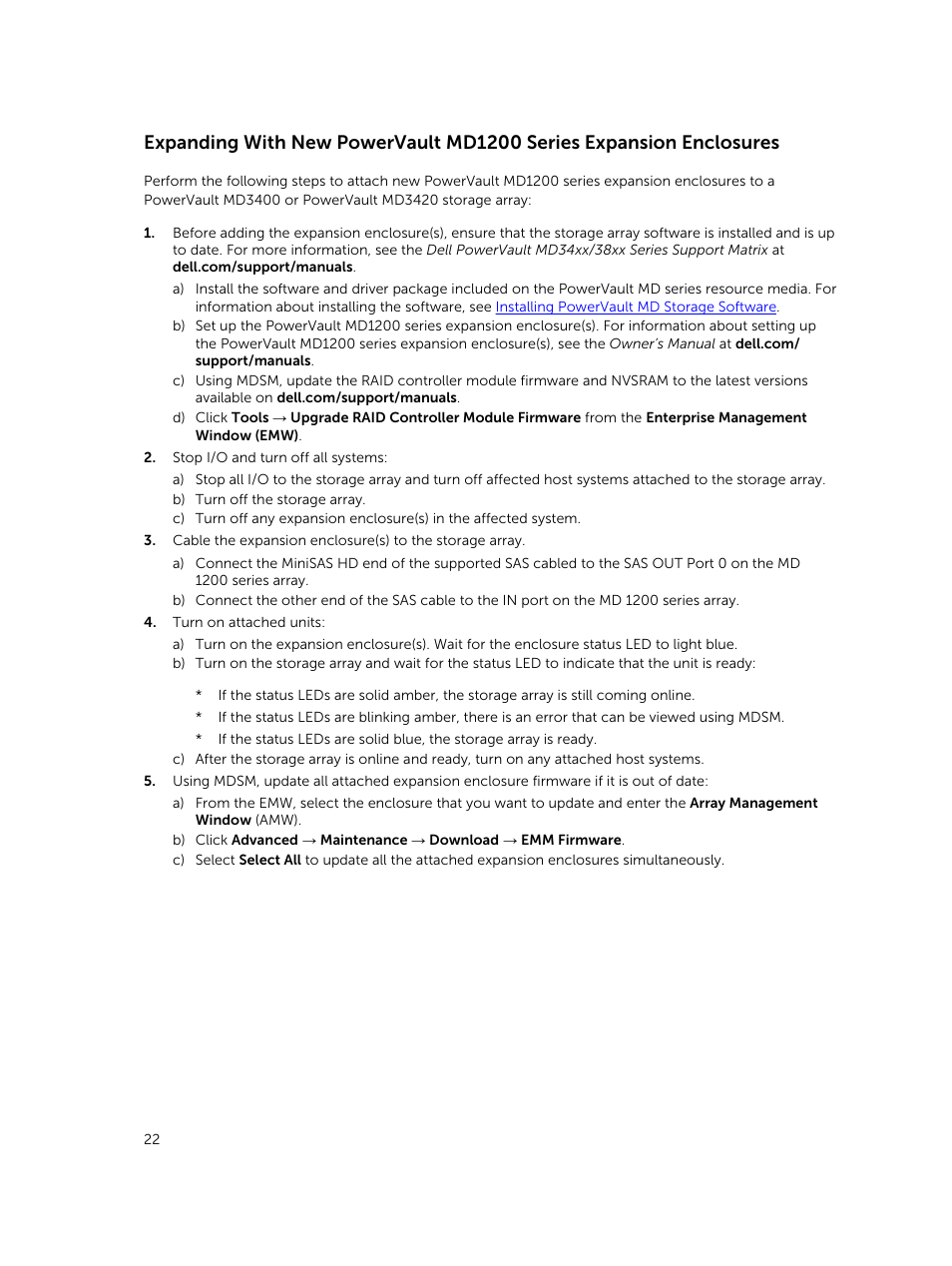 Dell PowerVault MD3420 User Manual | Page 22 / 30