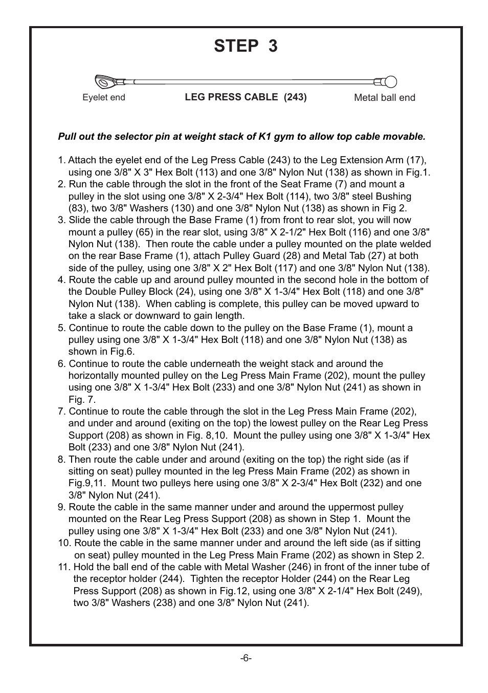 06)lp02_cbl, Step 3 | BodyCraft V2 User Manual | Page 2 / 3