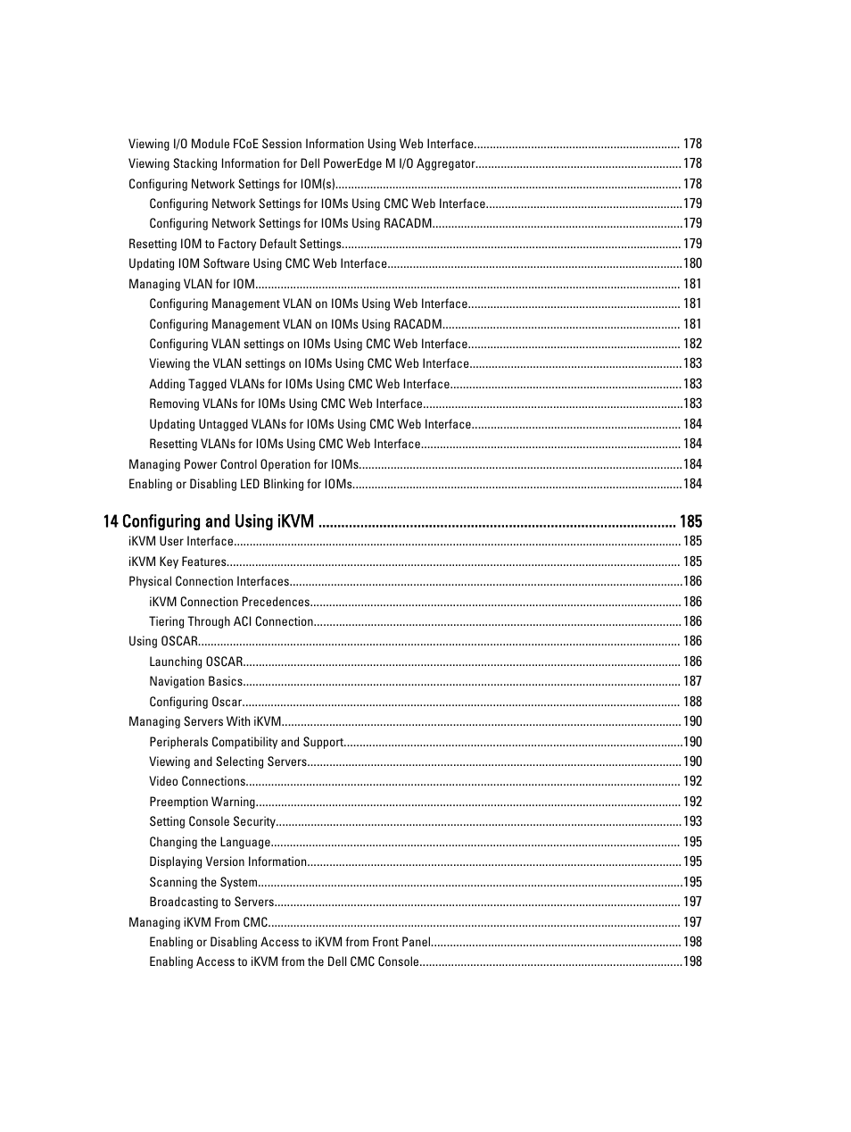 14 configuring and using ikvm | Dell POWEREDGE M1000E User Manual | Page 10 / 260