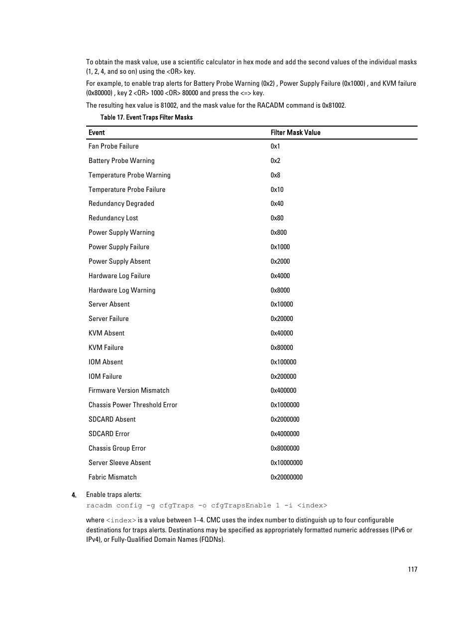 Dell POWEREDGE M1000E User Manual | Page 117 / 260