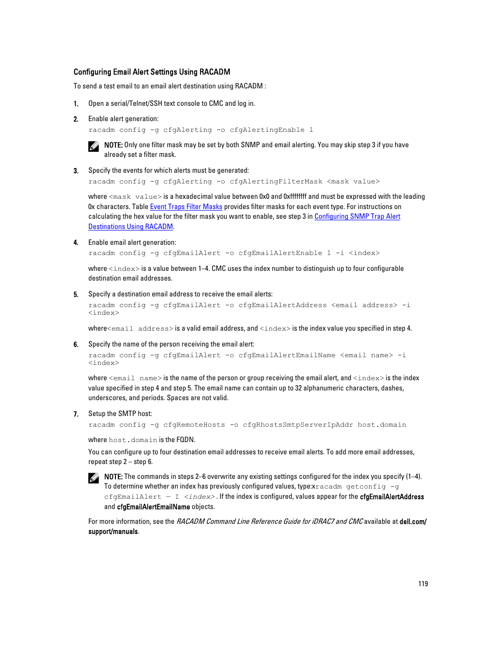 Dell POWEREDGE M1000E User Manual | Page 119 / 260