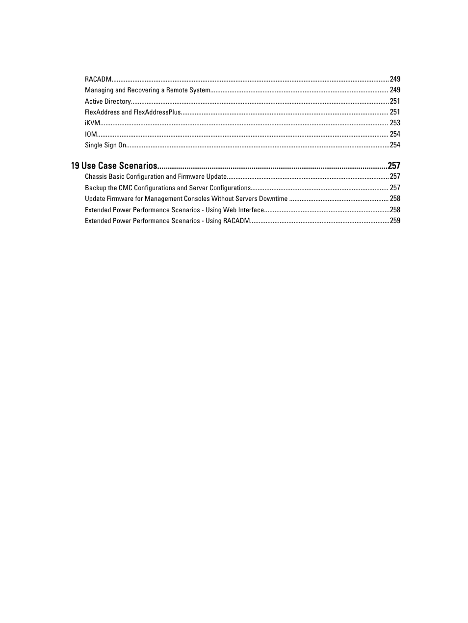 19 use case scenarios | Dell POWEREDGE M1000E User Manual | Page 13 / 260