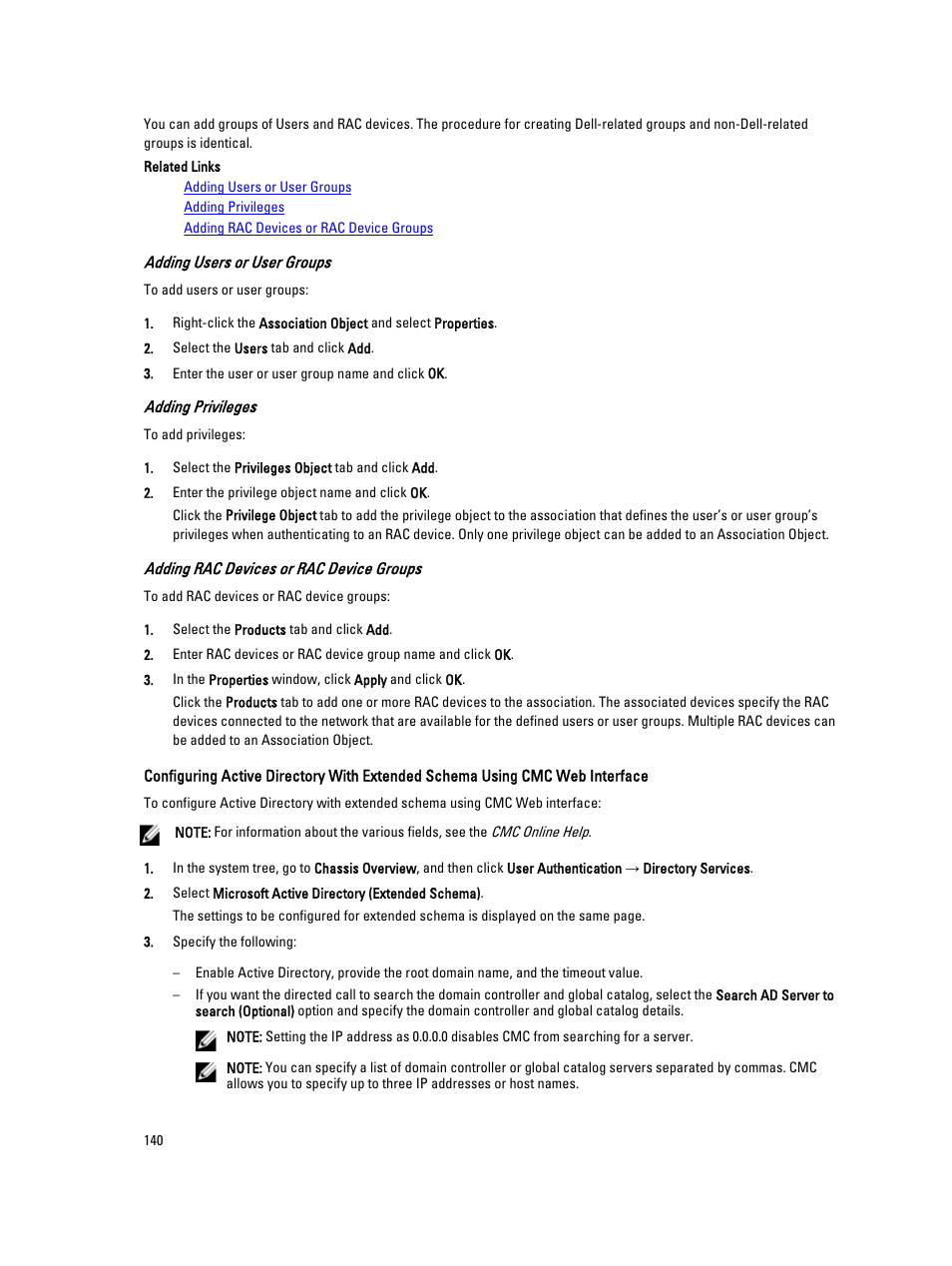 Dell POWEREDGE M1000E User Manual | Page 140 / 260