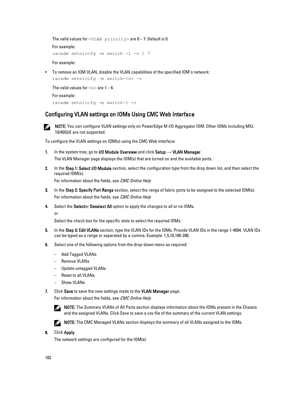 Dell POWEREDGE M1000E User Manual | Page 182 / 260