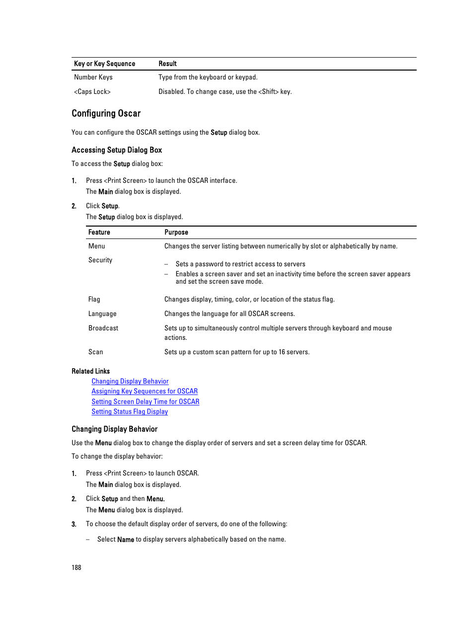 Configuring oscar | Dell POWEREDGE M1000E User Manual | Page 188 / 260
