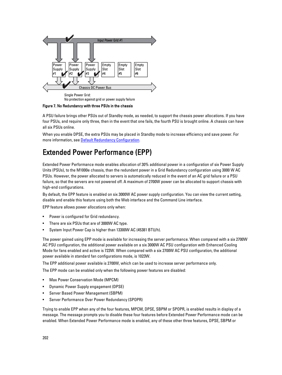 Extended power performance (epp) | Dell POWEREDGE M1000E User Manual | Page 202 / 260