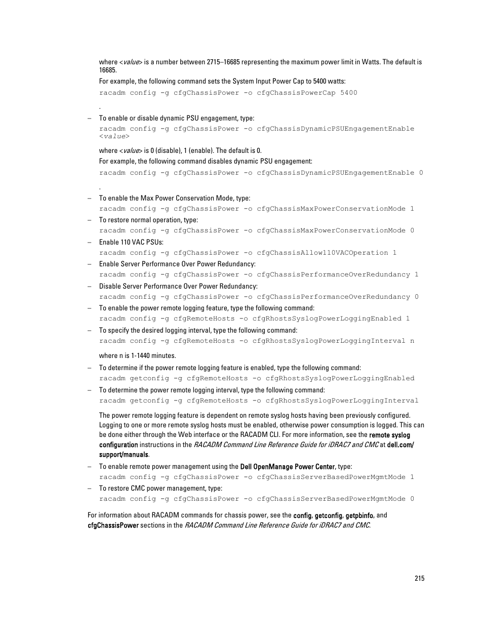 Dell POWEREDGE M1000E User Manual | Page 215 / 260