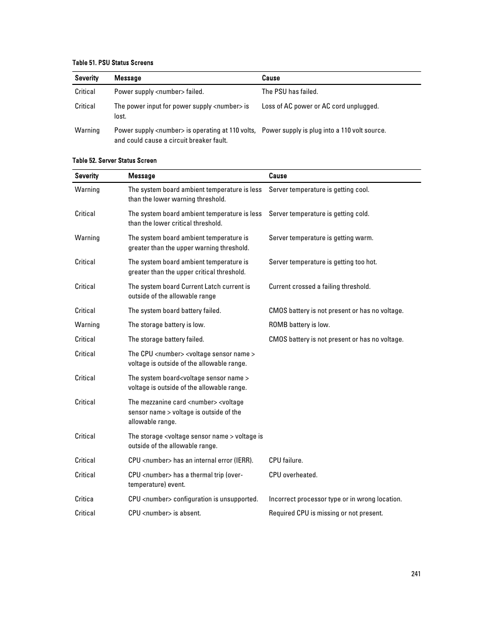 Dell POWEREDGE M1000E User Manual | Page 241 / 260