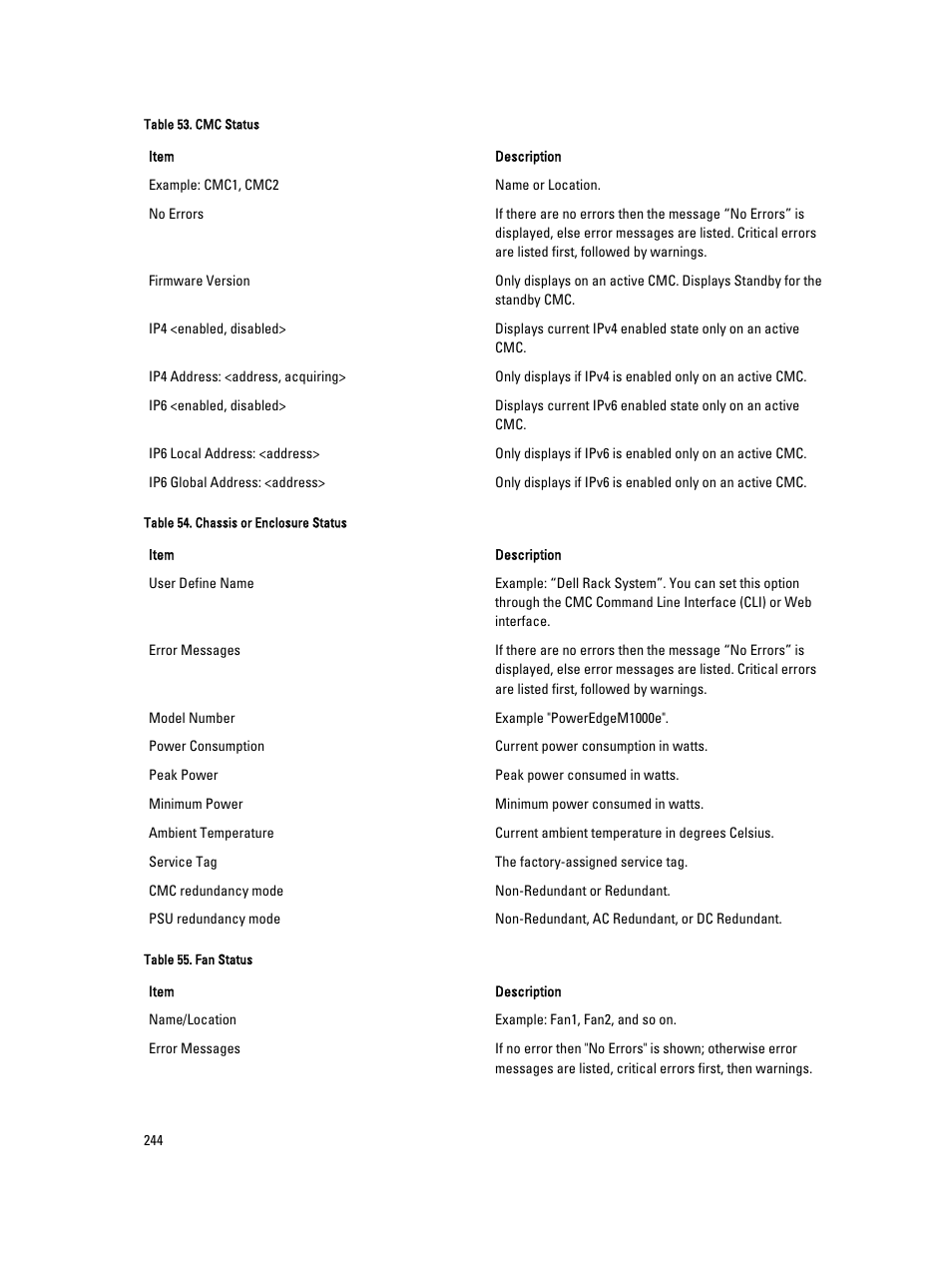 Dell POWEREDGE M1000E User Manual | Page 244 / 260