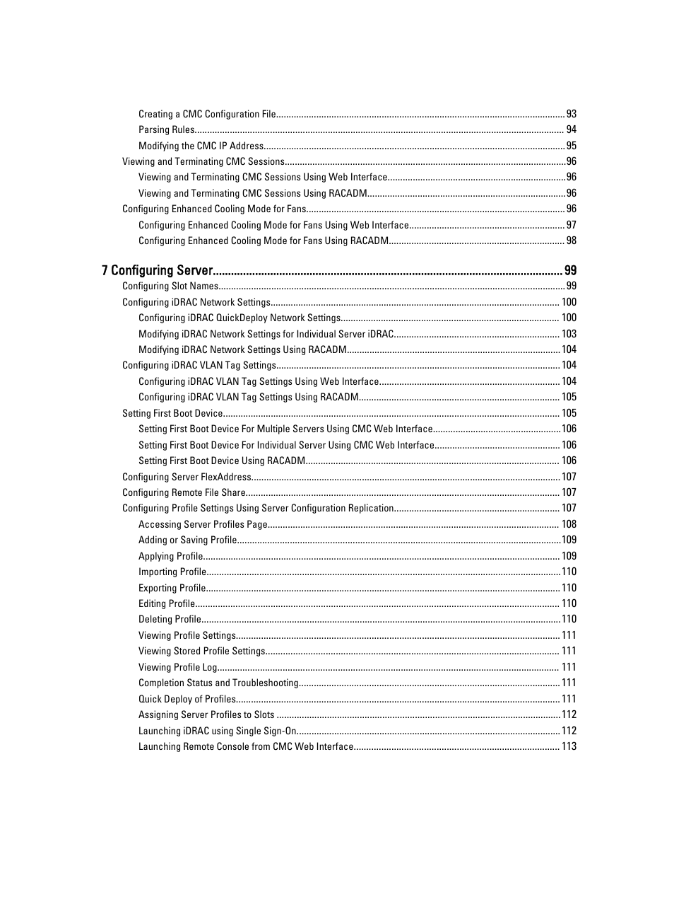 7 configuring server | Dell POWEREDGE M1000E User Manual | Page 7 / 260