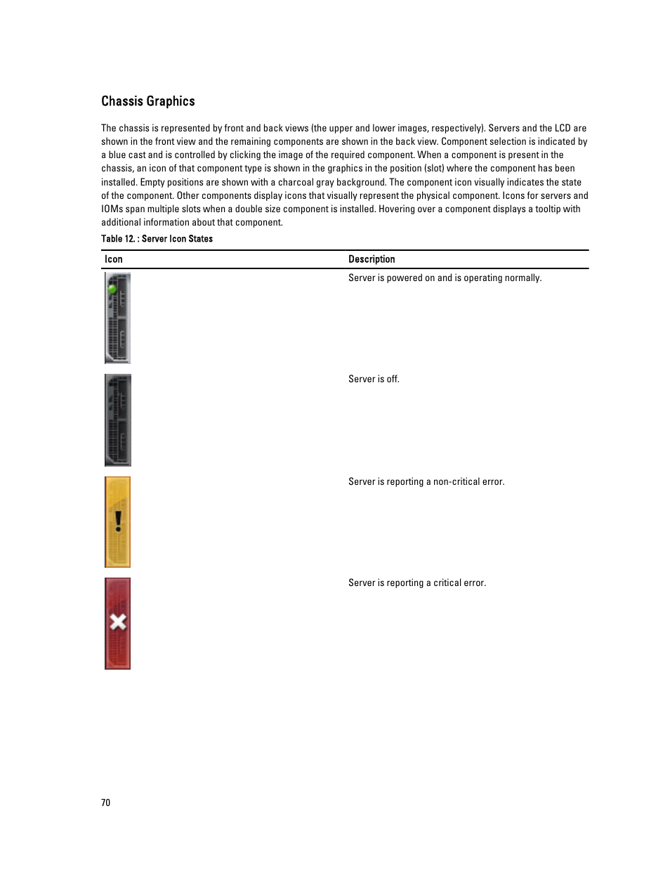 Chassis graphics | Dell POWEREDGE M1000E User Manual | Page 70 / 260