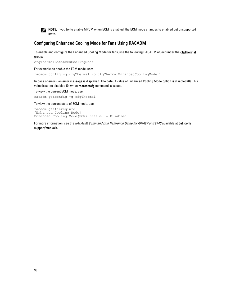 Dell POWEREDGE M1000E User Manual | Page 98 / 260