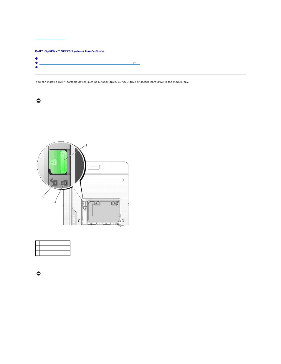 Module bay | Dell OptiPlex SX270N User Manual | Page 41 / 102