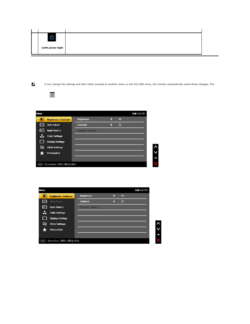 Using the on-screen display (osd) menu, Accessing the menu, System | Accessing the menu system | Dell U2311H Monitor User Manual | Page 17 / 38