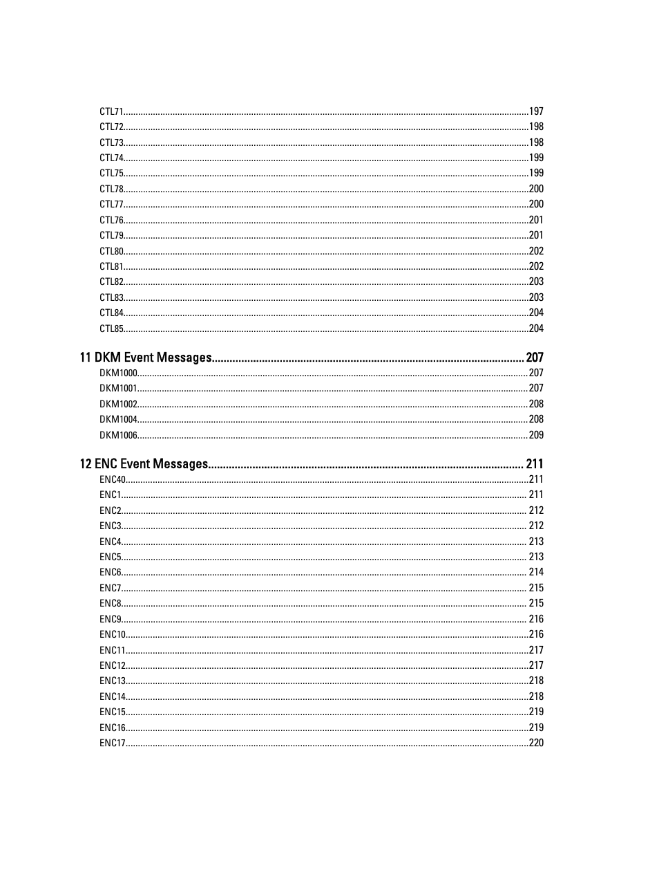 11 dkm event messages, 12 enc event messages | Dell PowerEdge VRTX User Manual | Page 10 / 931
