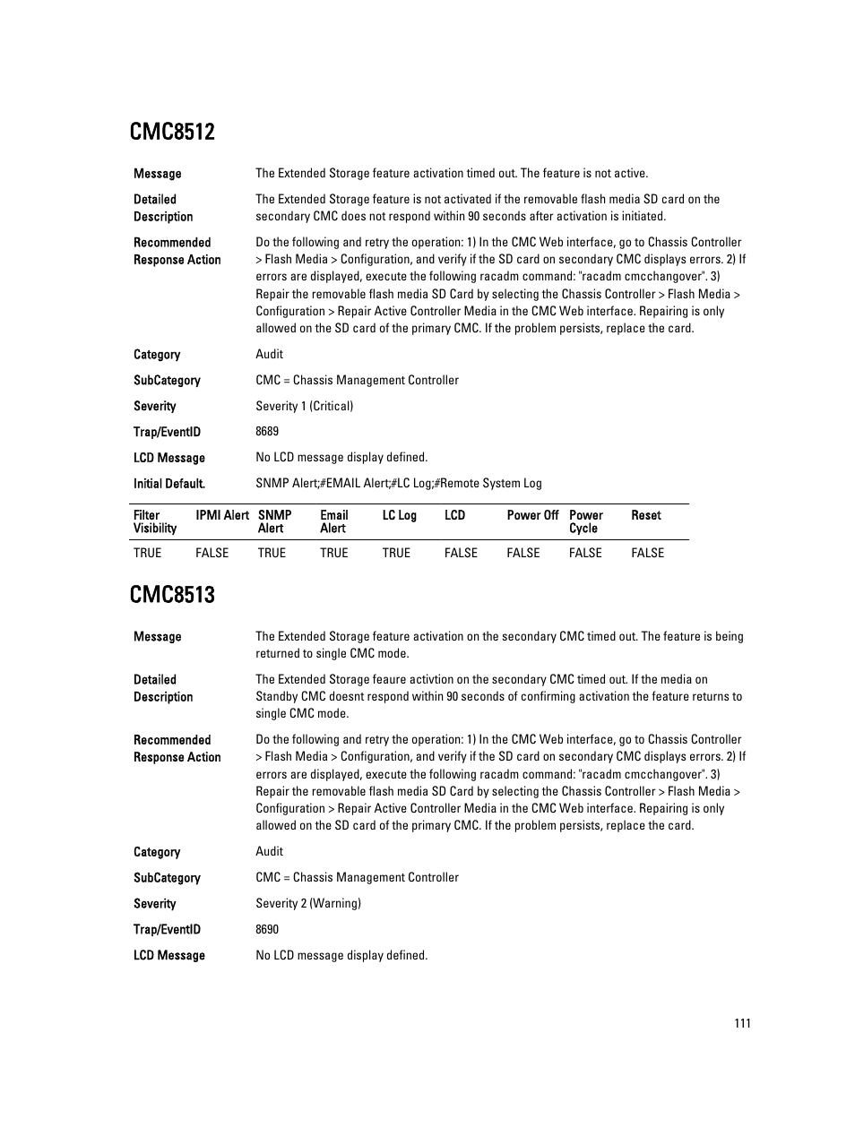 Cmc8512, Cmc8513 | Dell PowerEdge VRTX User Manual | Page 111 / 931