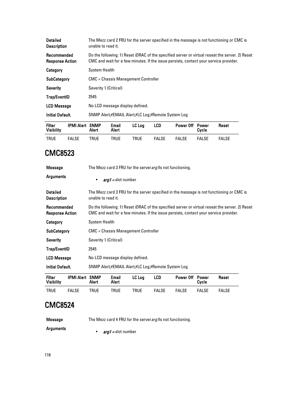 Cmc8523, Cmc8524 | Dell PowerEdge VRTX User Manual | Page 116 / 931