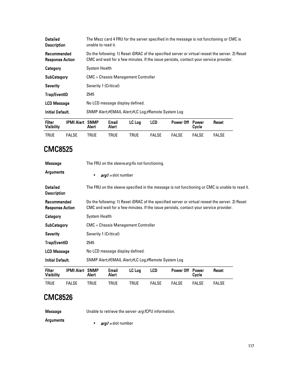 Cmc8525, Cmc8526 | Dell PowerEdge VRTX User Manual | Page 117 / 931