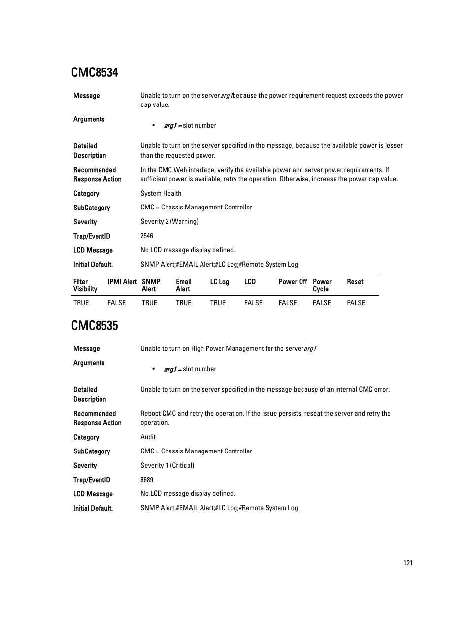 Cmc8534, Cmc8535 | Dell PowerEdge VRTX User Manual | Page 121 / 931