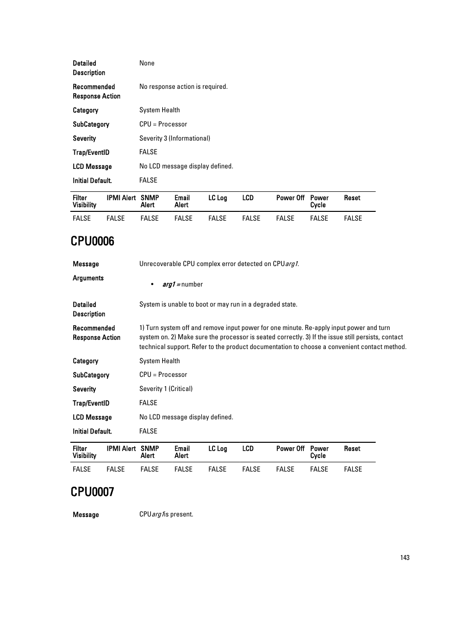 Cpu0006, Cpu0007 | Dell PowerEdge VRTX User Manual | Page 143 / 931