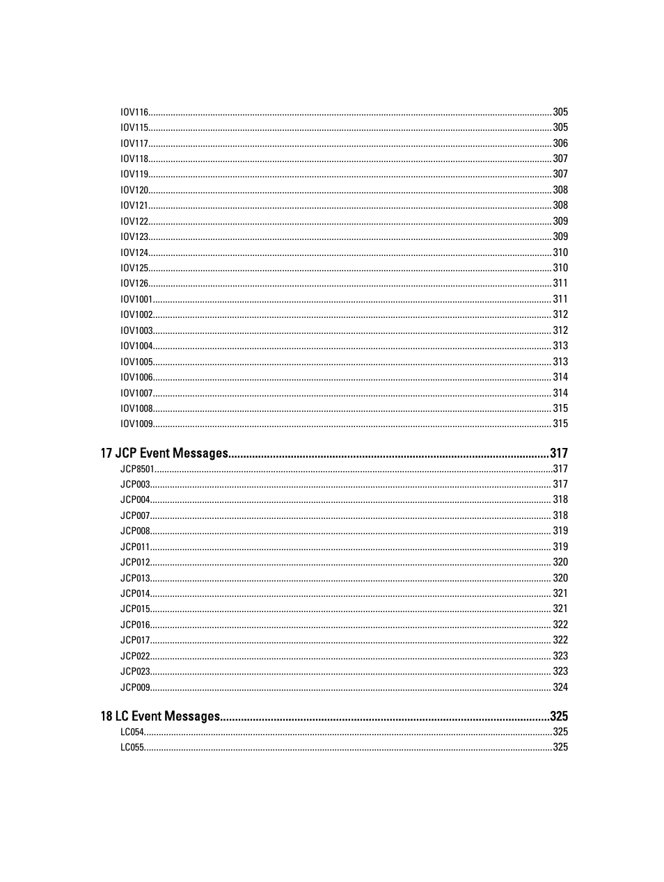 17 jcp event messages, 18 lc event messages | Dell PowerEdge VRTX User Manual | Page 15 / 931