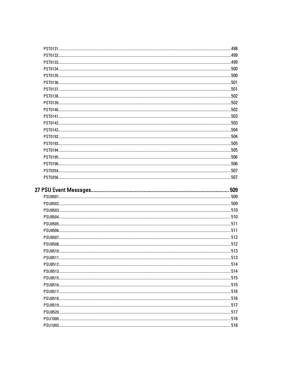 27 psu event messages | Dell PowerEdge VRTX User Manual | Page 24 / 931