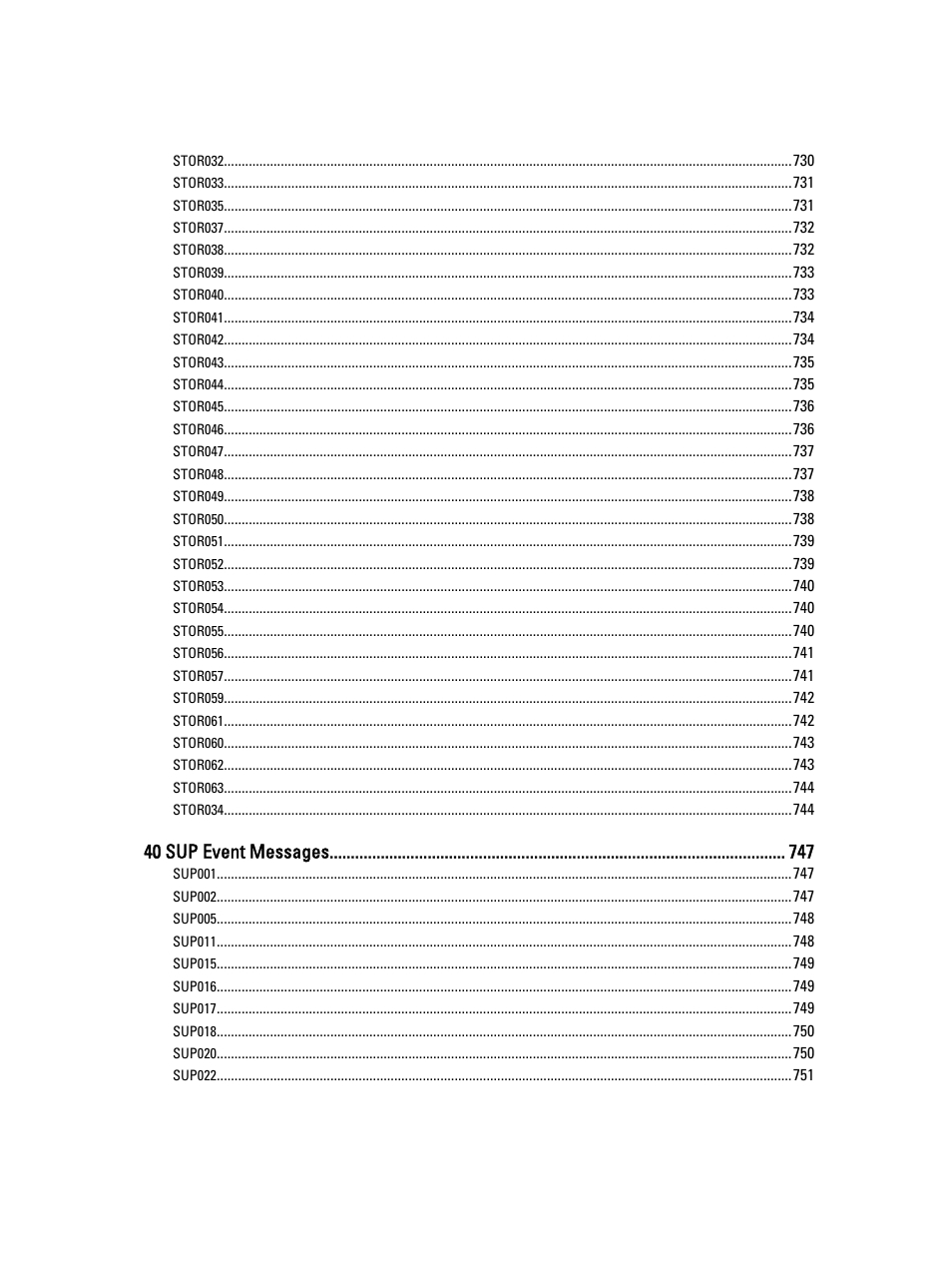 40 sup event messages | Dell PowerEdge VRTX User Manual | Page 35 / 931