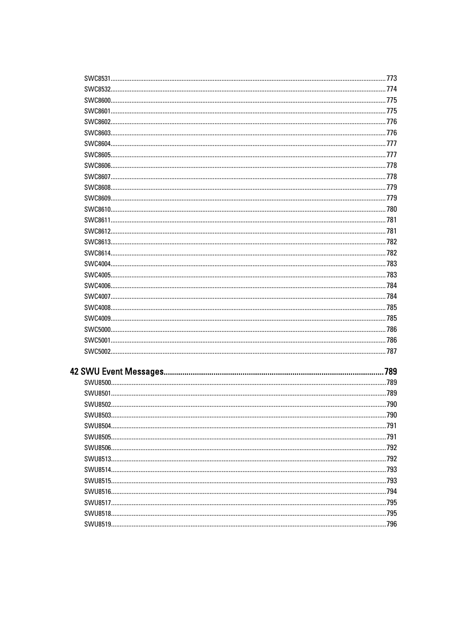 42 swu event messages | Dell PowerEdge VRTX User Manual | Page 37 / 931
