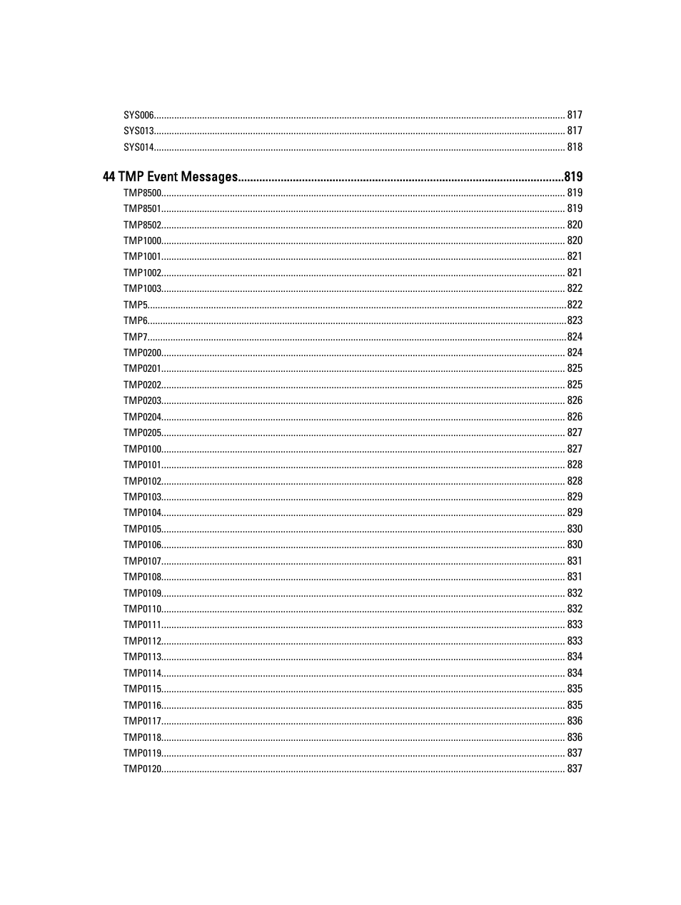 44 tmp event messages | Dell PowerEdge VRTX User Manual | Page 39 / 931