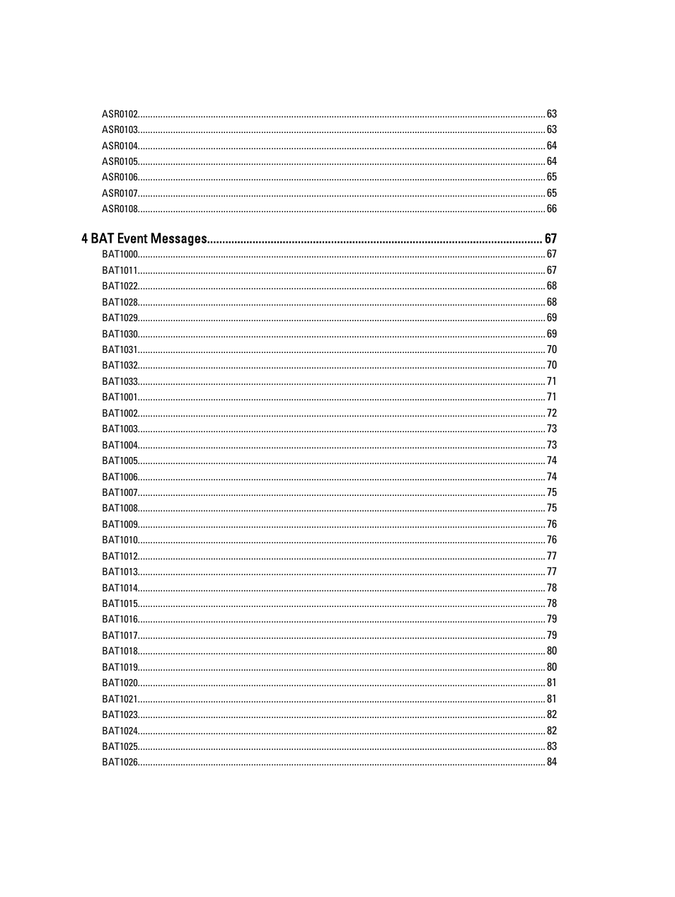 4 bat event messages | Dell PowerEdge VRTX User Manual | Page 4 / 931