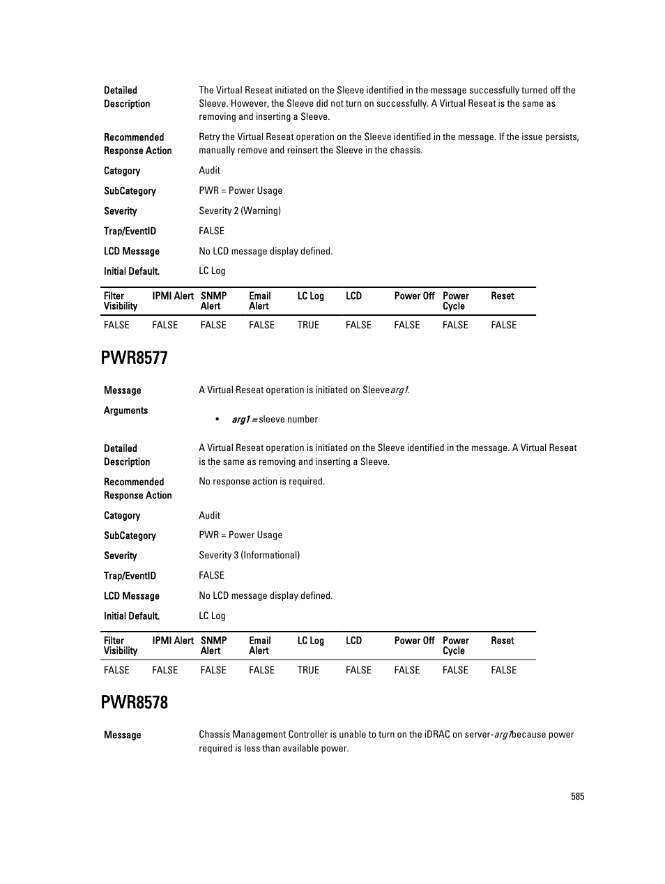 Pwr8577, Pwr8578 | Dell PowerEdge VRTX User Manual | Page 585 / 931