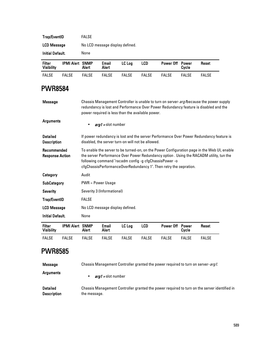 Pwr8584, Pwr8585 | Dell PowerEdge VRTX User Manual | Page 589 / 931