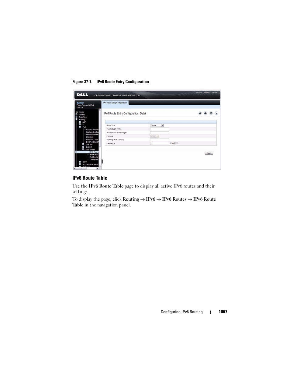 Ipv6 route table | Dell POWEREDGE M1000E User Manual | Page 1067 / 1246