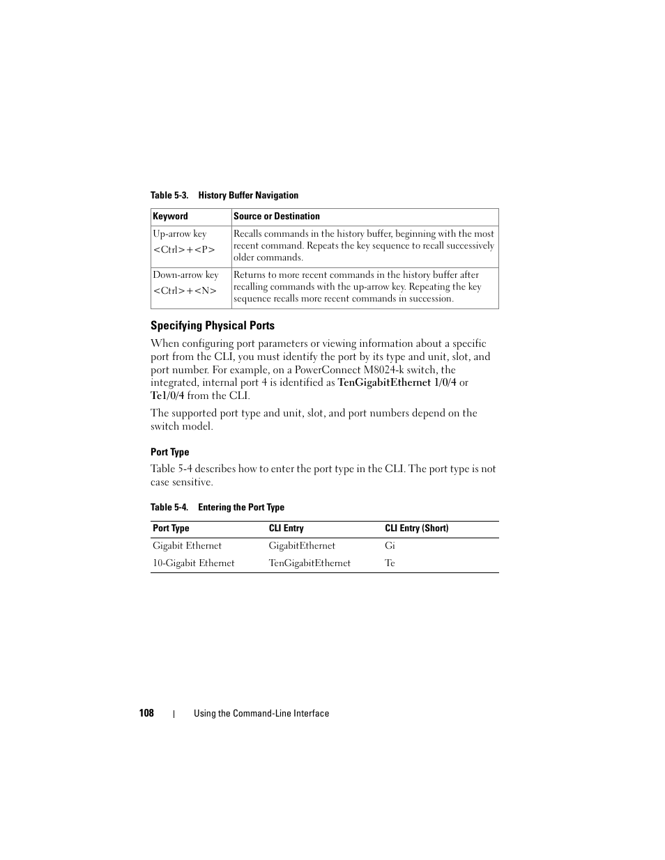 Specifying physical ports | Dell POWEREDGE M1000E User Manual | Page 108 / 1246
