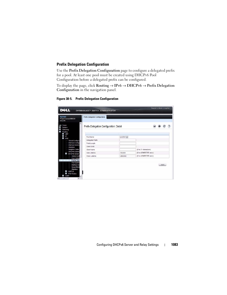 Prefix delegation configuration | Dell POWEREDGE M1000E User Manual | Page 1083 / 1246