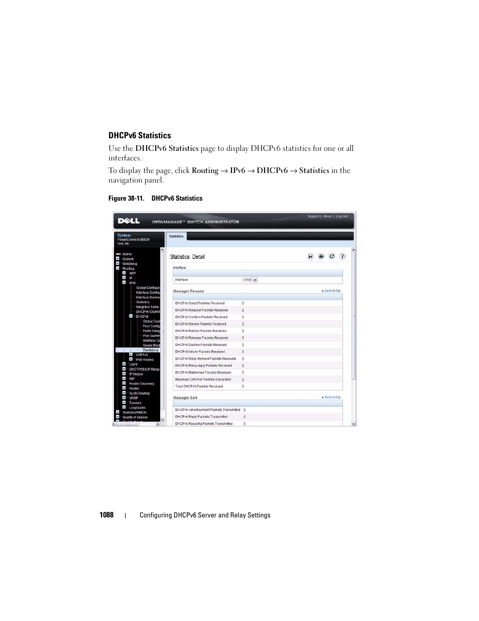 Dhcpv6 statistics | Dell POWEREDGE M1000E User Manual | Page 1088 / 1246