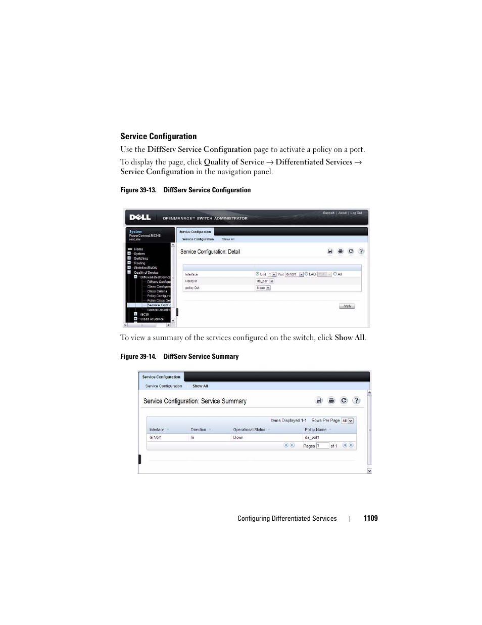 Service configuration | Dell POWEREDGE M1000E User Manual | Page 1109 / 1246