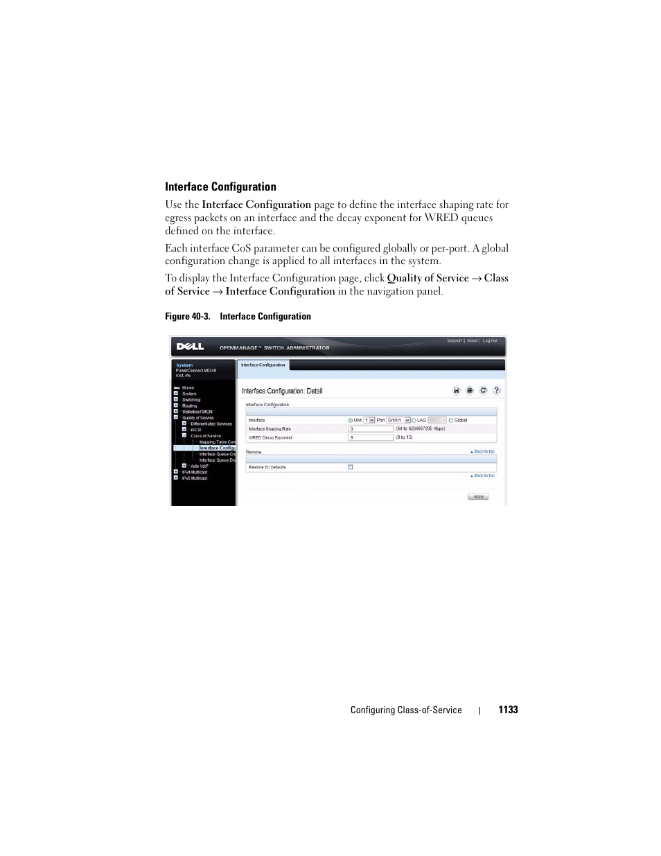 Interface configuration | Dell POWEREDGE M1000E User Manual | Page 1133 / 1246