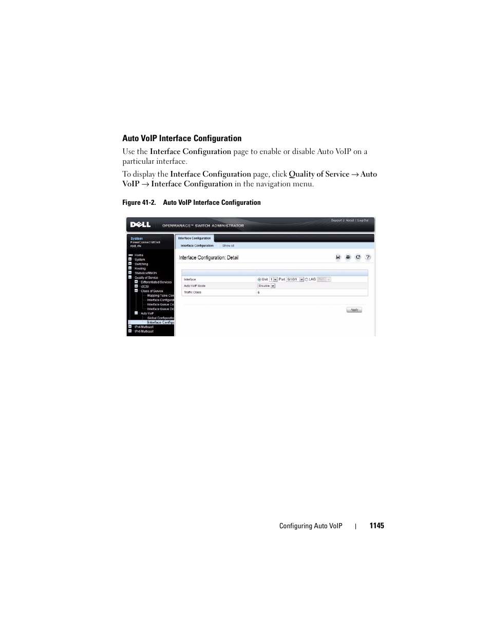 Auto voip interface configuration | Dell POWEREDGE M1000E User Manual | Page 1145 / 1246