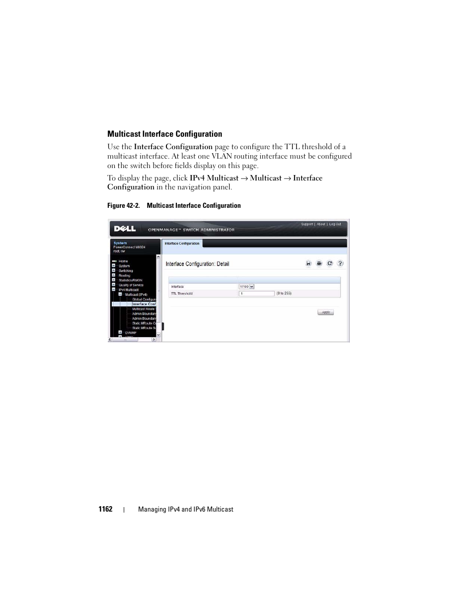 Multicast interface configuration | Dell POWEREDGE M1000E User Manual | Page 1162 / 1246