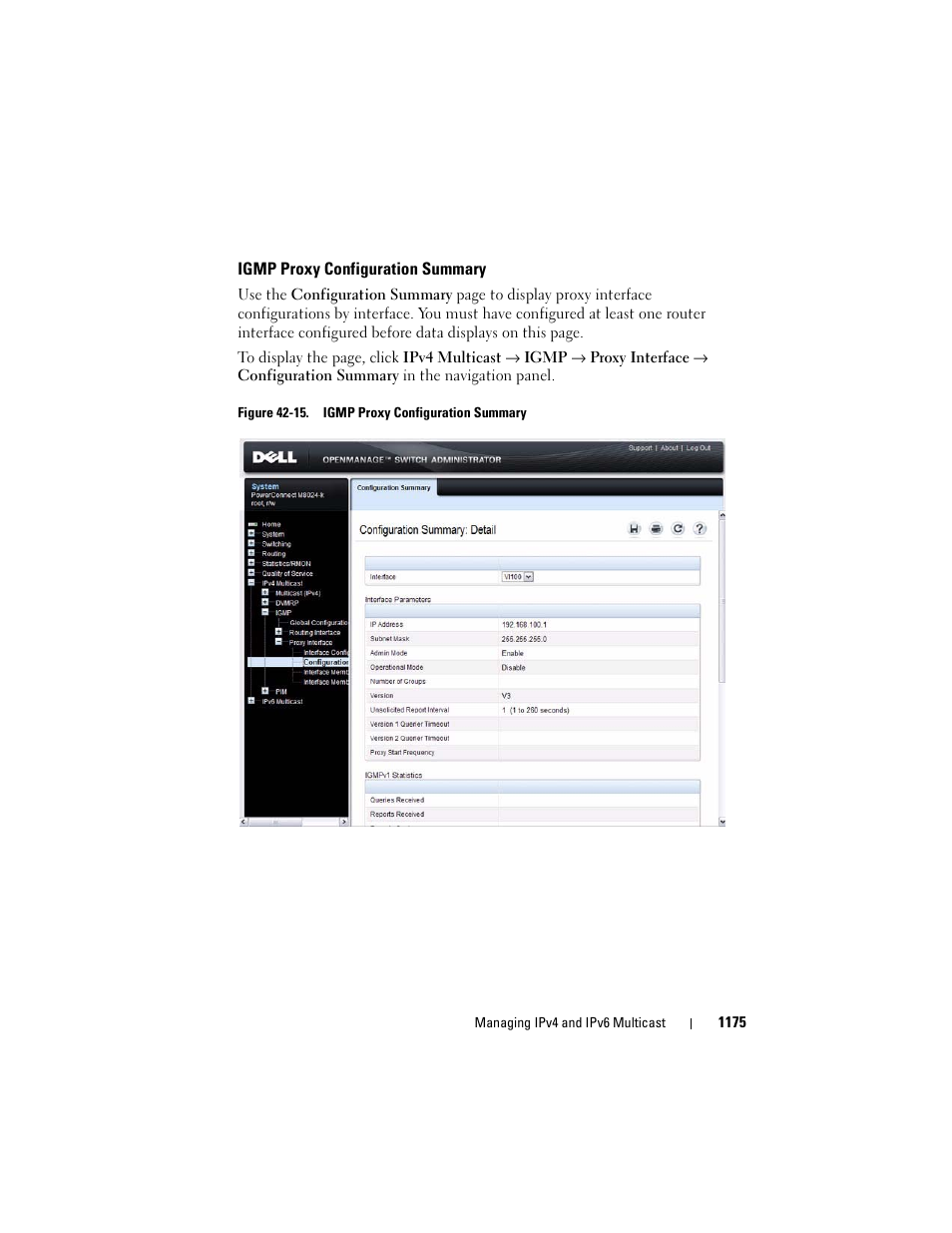 Igmp proxy configuration summary | Dell POWEREDGE M1000E User Manual | Page 1175 / 1246