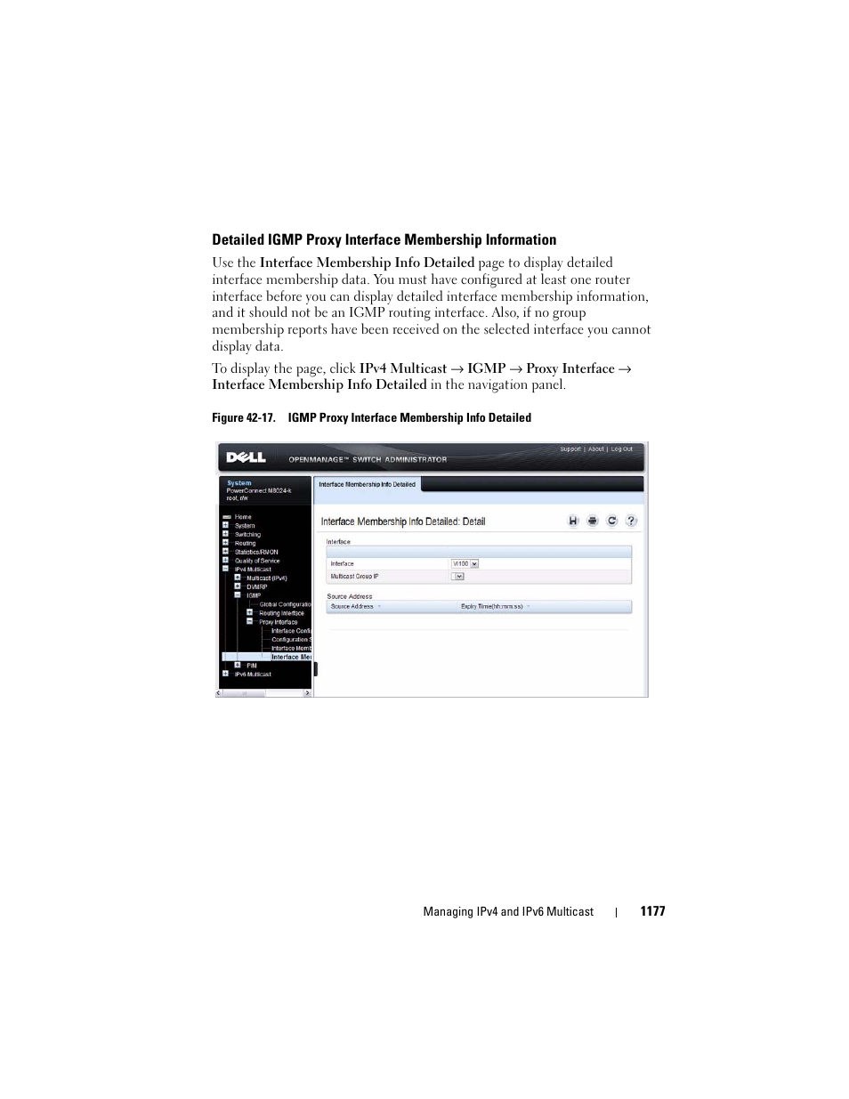 Detailed igmp proxy interface, Membership information | Dell POWEREDGE M1000E User Manual | Page 1177 / 1246