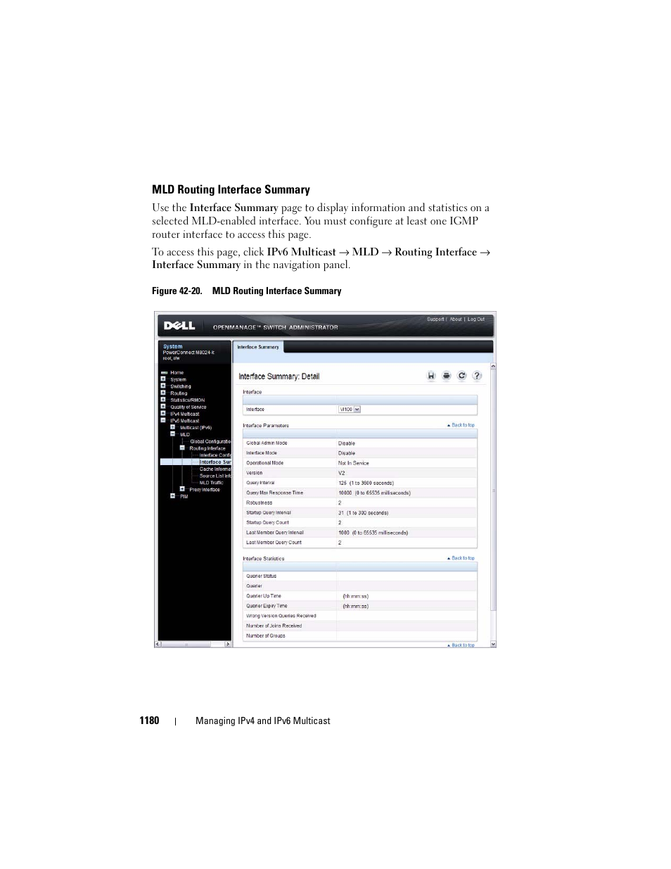 Mld routing interface summary | Dell POWEREDGE M1000E User Manual | Page 1180 / 1246