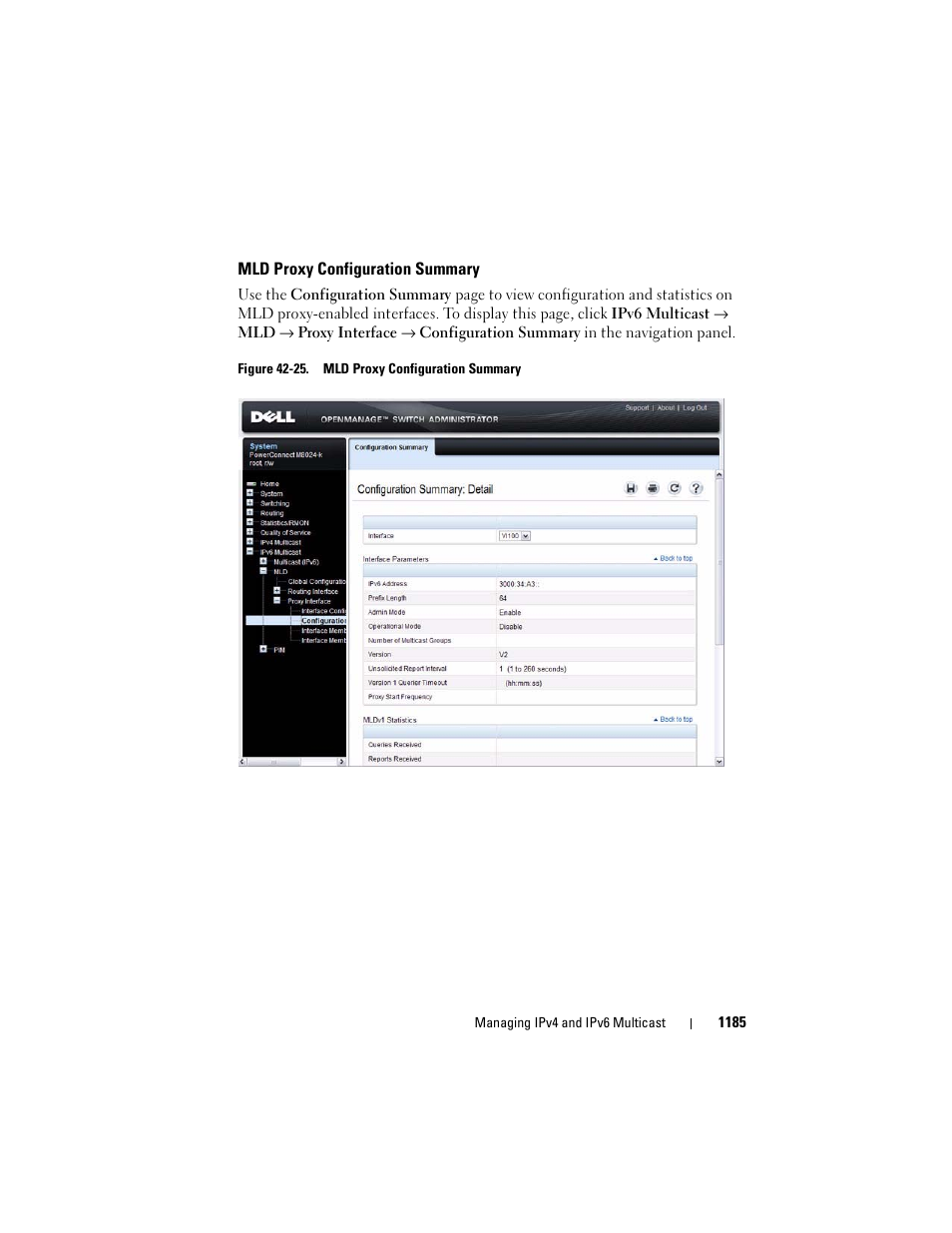 Mld proxy configuration summary | Dell POWEREDGE M1000E User Manual | Page 1185 / 1246