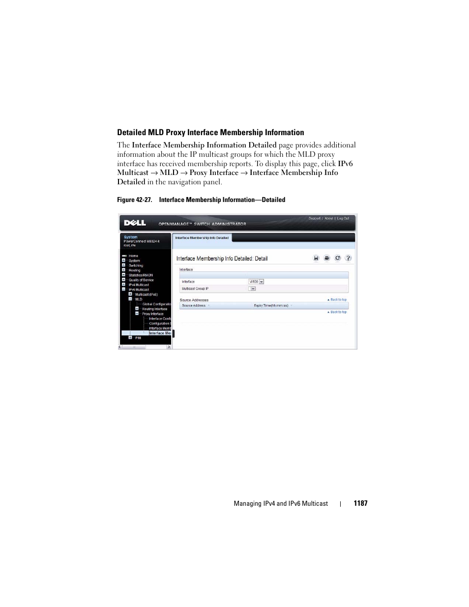 Detailed mld proxy interface membership, Information | Dell POWEREDGE M1000E User Manual | Page 1187 / 1246