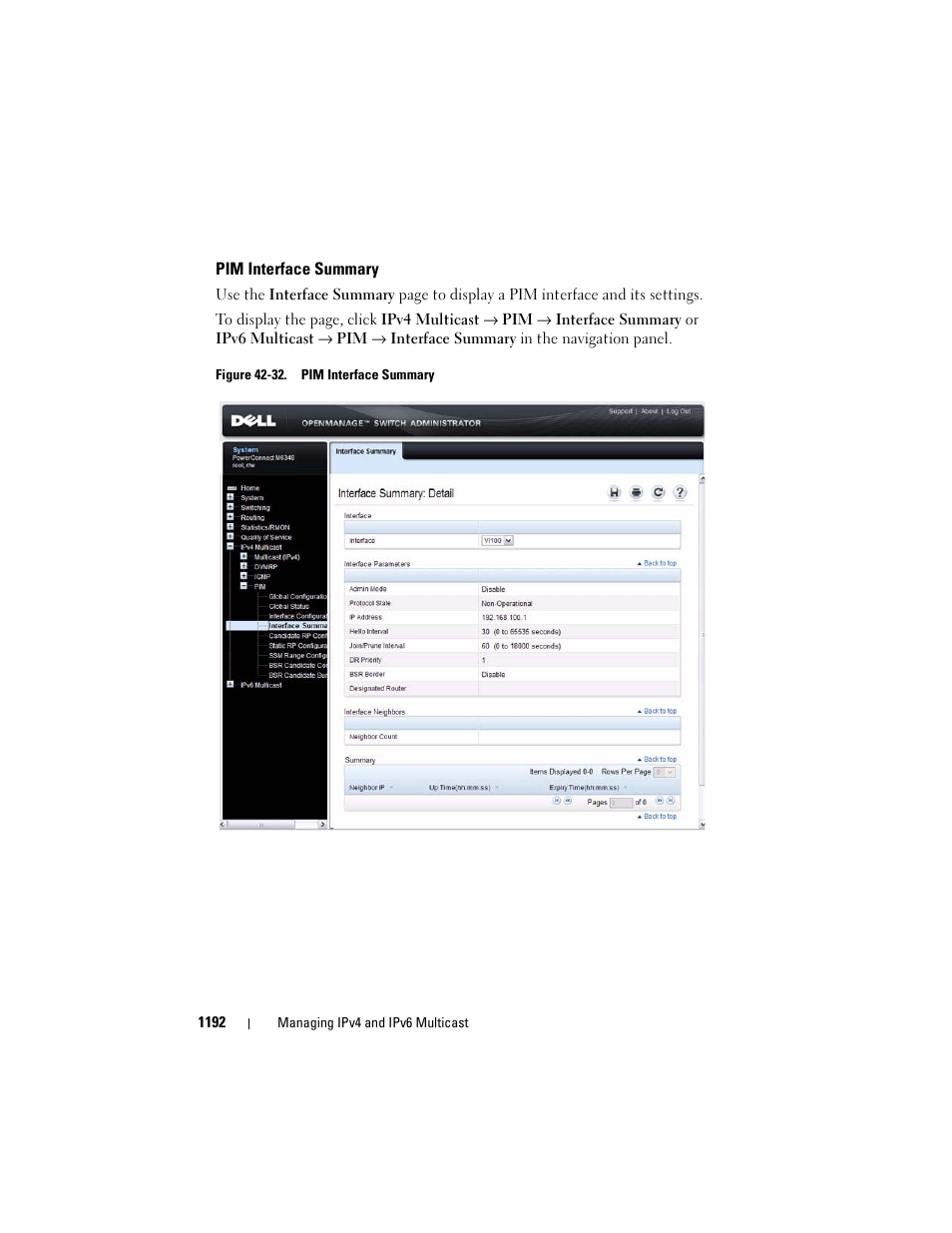 Pim interface summary | Dell POWEREDGE M1000E User Manual | Page 1192 / 1246